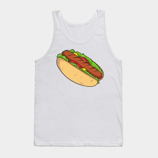 Hot dog cartoon illustration Tank Top